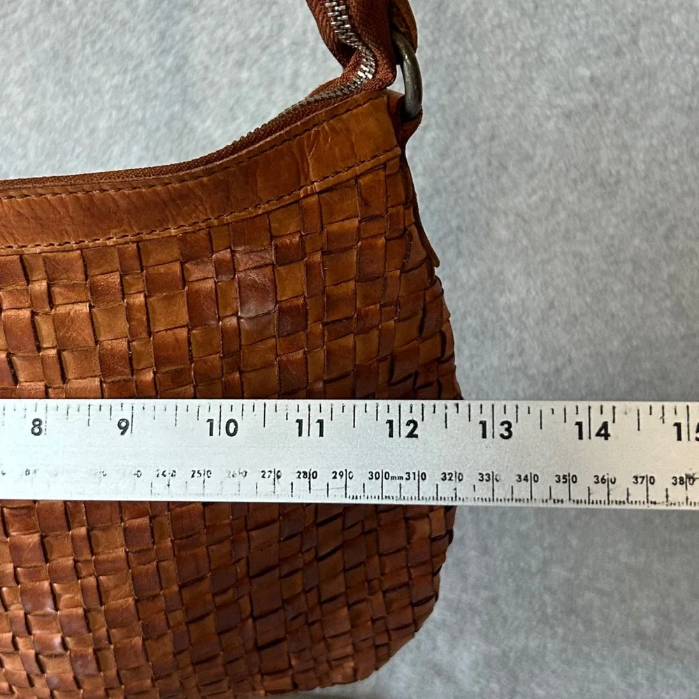 Vilenca‎ Holland Woven Leather Bag Brown Handmade Hobo Purse Handbag convertible